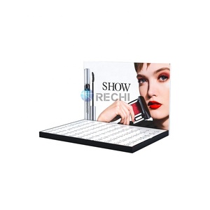 RECHI Tùy Chỉnh Truy Cập Acrylic Trang Điểm Bán Lẻ POS Hiển Thị Giá Đứng Cho Mascara Kem Quảng Cáo L Shape POP Hiển Thị Cho Son Môi - Product Image 2