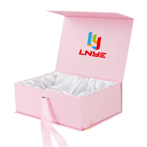 Customized Logo Luxury Magnetic <b>Gift</b> <b>Box</b> Closure for Cosmetics Clothing Wig <b>Gift</b> Set Packaging - Product Image 1