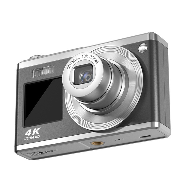 New 4K High-Definition Optical Zoom Digital Camera 64MP CCD Selfie Beauty Mode Dual Screen SD Support Optical Image