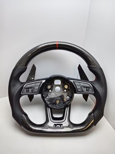 Volante da Corsa in Fibra di Carbonio <span class=keywords><strong>e</strong></span> Pelle per <span class=keywords><strong>Audi</strong></span> A1 R8 RS A3 A4 A5 A6 A7 A8 TT TTS - Personalizzabile Plug & Play - Product Image 5