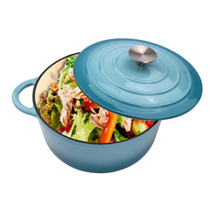 Olla de Hierro Fundido para Sopa, Juego de Ollas con Revestimiento de Esmalte, Mango Antiadherente, Apta para Gas e Inducción, Apta para Lavavajillas y Horno, Utensilios de Cocina Holandeses - Product Image 3