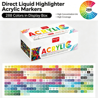 Marqueur acrylique permanent Guangna 586, imperméable et opaque, avec possibilité de superposition, marqueur aquarelle en 288 nuances pastel