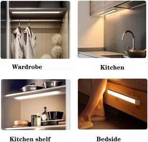 Éclairage LED rechargeable pour armoire 10cm/20cm/30cm/50cm, veilleuse sans fil à détecteur de mouvement, design moderne, lumière pour armoire de cuisine - Product Image 4