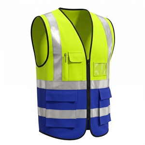 Gilet di Sicurezza Riflettente ad Alta Visibilità di Grado Professionale in Tessuto Lavorato a Maglia Durevole con Riflettori - Product Image 2