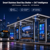 Abri de bus avec couvercle, fabrication chinoise d'abris de bus Zemso pour la publicité sur les stations de bus