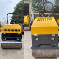 Compacteur vibrant portatif tandem de 1, 1,5 et 2 tonnes avec moteur Changchai et transmission à engrenages