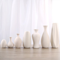 Vases en céramique blancs vierges en gros pour bricolage, modèle de poterie pour la maternelle, artisanat, coloration, fabrication de décorations en céramique