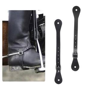 Set di 2 cinghie per stivali nere Premium spalline per esterni per equitazione e accessori - Product Image 2