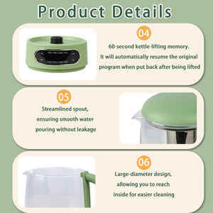 กาต้มน้ำไฟฟ้าอเนกประสงค์ควบคุมอุณหภูมิ ขนาด 1800 มล. พร้อมฟังก์ชั่นอุ่นร้อน ควบคุมผ่านแอพพลิเคชั่น ดีไซน์ไร้สาย รุ่นมาแรงปี 2026 - Product Image 3