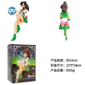 Statuette <span class=keywords><strong>Anime</strong></span> da 14CM in 5 Stili, Personaggi dei Cartoni Giapponesi <span class=keywords><strong>Sailor</strong></span> <span class=keywords><strong>Moon</strong></span> Seduti a Mangiare Noodles, Modellini per Bambini, Regalo, Action Figure - Product Image 4