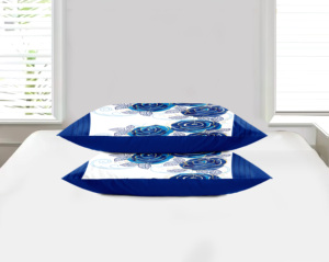 Nữ Hoàng Kích Thước Màu Xanh Tăng Bộ Đồ Giường Đặt Hoa Có Thể Đảo Ngược Giường Bìa 2 Gối Shams Trọng Lượng Nhẹ Polyester Điền Tất Cả Các Mùa 9-Mảnh Thiết Lập - Product Image 6