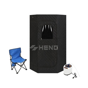 Sauna de Vapor Húmedo Pentagonal de Diseño Moderno de 3L, Carpa de Sauna Interior para Relajación, Estufa Plegable para Apartamentos y Villas - Product Image 1