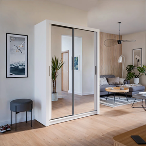 Nội THẤT PHÒNG NGỦ hai cửa hiện đại tủ quần áo gương toàn thân đơn giản cho căn hộ nhỏ để sử dụng tại nhà - Product Image 2