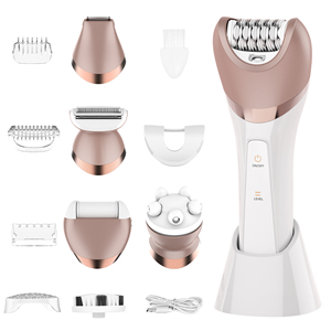 Rasoir électrique multifonction 6 en 1 pour femmes, rasoir rechargeable par USB, rasoir sans fil pour usage humide et sec, pour femme - Product Image 1