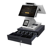 Kiosque de paiement à écran tactile tout-en-un pour l'intérieur, windows, android, wi-fi, bureau, point de vente, tactile capacitif, libre-service, caisse enregistreuse