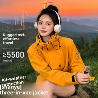 Veste coupe-vent tactique unisexe, imperméable, respirante, résistante aux UV, chaude, trois-en-un, décontractée, fermeture éclair, unie