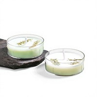 Lilin Aromaterapi Kedelai Beraroma Teh Timur dengan Bunga Kering, Waktu Pembakaran 4-12 Jam, Aroma Melati Gardenia, Hadiah Suvenir