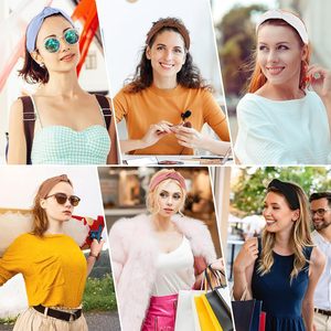 <span class=keywords><strong>Serre</strong></span>-têtes larges en satin noué pour femmes, élastiques, élégants, style bohème, accessoires capillaires pour usage quotidien, vente en gros - Product Image 6