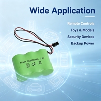 Paquete de Baterías NiMH de 3.6V SC 3600mAh Recargables de Níquel Metal Hidruro para Uso Industrial, Venta al Por Mayor de Fábrica