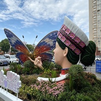 Sculptures de figurines en fibre de verre amovibles sur mesure pour parcs extérieurs et construction urbaine