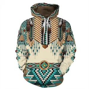 Hot Sell Indian Style 3D All Over Sublimation Print Custom Digital Print Heat Transfer Hoodie