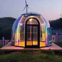 Dôme géodésique extérieur en plastique PC, chambre bulle rigide en PC pour glamping, idéal pour la location d'hébergements de mariage
