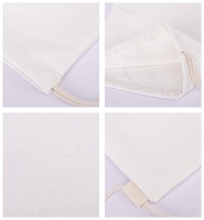 Sacs à dos en toile de coton écologique réutilisables personnalisés avec logo imprimé OEM/ODM pour la promotion, sacs de sport à cordon de serrage en gros