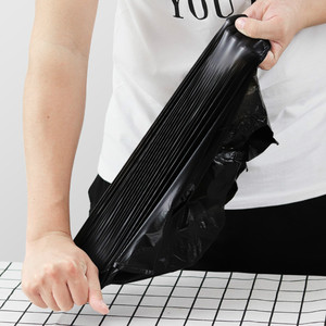 Wholesale Black PE T-Shirt Bag Recycled Materials Supermarket & Exhibition Use Custom Sizes ISO9001 Certified China Manufacturer - Product Image 2