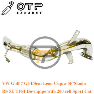Tuyau d'échappement OTP pour V * W Golf 7 GTI/<span class=keywords><strong>Seat</strong></span> <span class=keywords><strong>Leon</strong></span> <span class=keywords><strong>Cupra</strong></span> 5F/Skoda <span class=keywords><strong>RS</strong></span> 5E TFSI Downpipe avec 200 cell Sport Cat - Product Image 3