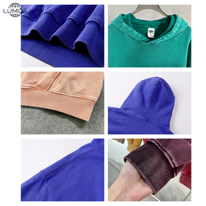 <span class=keywords><strong>Sweat</strong></span> à capuche unisexe en coton épais, style vintage américain, effet batik délavé et vieilli, streetwear pour l'hiver, vente en gros - Product Image 5
