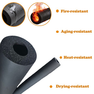 Tubo isolante moderno in schiuma di gomma a celle chiuse ecologico con barriera antincendio e antiumidità per tubi idraulici e HVAC - Product Image 6