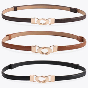 Nouvelle <span class=keywords><strong>ceinture</strong></span> fine réglable en alliage sans perforation pour robe et manteau <span class=keywords><strong>femme</strong></span>, <span class=keywords><strong>ceinture</strong></span> amincissante à largeur fine pour une taille cintrée - Product Image 1