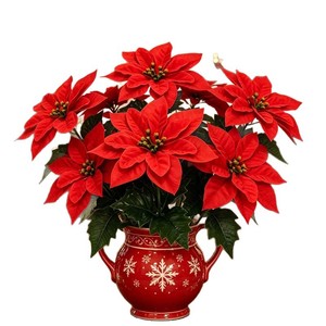 Fleur de Poinsettia Artificielle Homare Asa 30cm, Décoration de Noël, Branche Unique, Fleur Artificielle en Plastique, Décoration d'Intérieur - Product Image 5