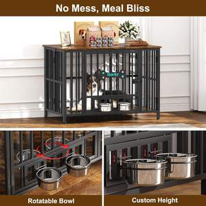 Köpek sandık mobilya katlanabilir hiçbir montaj dekoratif köpek kulübesi kapalı köpek kasalar büyük köpekler için - Product Image 4