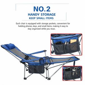 Chaise longue pliante en métal ultra-légère et portable pour une utilisation en extérieur, jardin, camping, pêche, repos à la maison et plage - Product Image 3