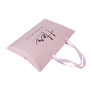 Custom <strong>Cheap</strong> LOGO Printed Cosmetic Bundle Wigs Paper <strong>Pillow</strong> Box Packaging for Hair Extensions With Handle - Product Image 3