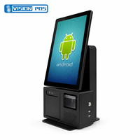 Caja Registradora Electrónica Multi-Interfaz de 15.6 Pulgadas con Pantalla Dual, Sistema POS Todo en Uno con Windows y Android, e Impresora de 80mm