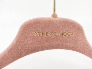 Легкая розовая бархатная пластиковая вешалка для рубашек, платья, вешалка для одежды, экономия пространства, индивидуальная Нескользящая вешалка для одежды для магазина - Product Image 6