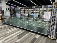 Vitrine économique sans cadre en verre trempé avec écran LED, robuste, pour les magasins de tabac et les commerces de détail