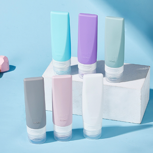 ชุดขวดซิลิโคนแบบพกพาสำหรับเดินทาง ปราศจากสาร BPA ป้องกันการรั่วซึม เหมาะสำหรับบรรจุแชมพู โลชั่น และผลิตภัณฑ์อาบน้ำ - Product Image 1
