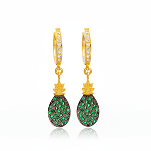 Boucles d'oreilles pendantes en forme d'ananas, vente en gros, bijoux en argent Sterling 925, fait à la main, pour femmes - Product Image 2