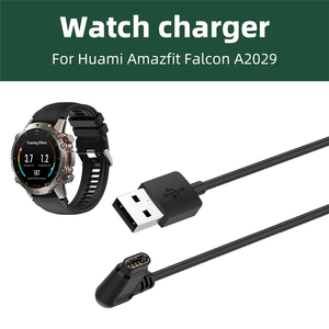 <span class=keywords><strong>Amazfit</strong></span> <span class=keywords><strong>Falcon</strong></span> A2029 Smartwatch PVC cobre puro cable de carga USB blindaje trenzado magnético 100CM accesorio de repuesto negro - Product Image 2