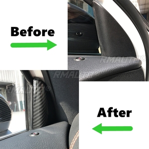 Cubierta Triangular para Pilar A de Coche, Aspecto de Carbono/Plateado, para Mercedes-Benz Clase A W177, Accesorios para Coche - Product Image 6