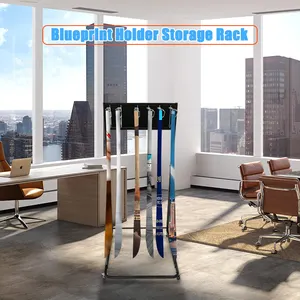 Jh-Mech Poster Display Rack Is Van Toepassing Op Verschillende Instellingen Beschikbaar In Verschillende Kleuren Mobiele Verticale Metalen Blauwdruk Rack