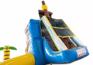 Piscina Inflable <span class=keywords><strong>de</strong></span> Verano con Tobogán y Castillo, Material <span class=keywords><strong>de</strong></span> PVC, Capacidad <span class=keywords><strong>de</strong></span> 500 kg, <span class=keywords><strong>para</strong></span> Jardín Familiar, con Certificación CE, Incluye Soplador - Product Image 5