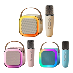 Loa karaoke di động mini K12 tích hợp Bluetooth, đèn RGB, hai micro, âm thanh tích hợp, dành cho hát tại nhà, <span class=keywords><strong>s</strong></span>ản phẩm loa K12 - Product Image 6