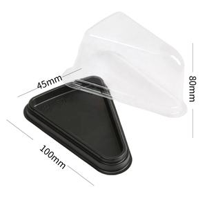 맞춤형 두꺼운 일회용 애완동물 디저트 치즈케이크 용기 플라스틱 투명 삼각형 케이크 상자 뚜껑 포함 - Product Image 2