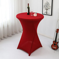 Nappe extensible moderne en spandex noir pour événements à la maison, couverture de chaise et nappe de cocktail