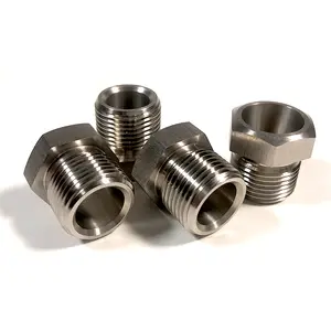 2024 precision CNC Turning lathe Stainless steel hex outer threaded Flanged bushing