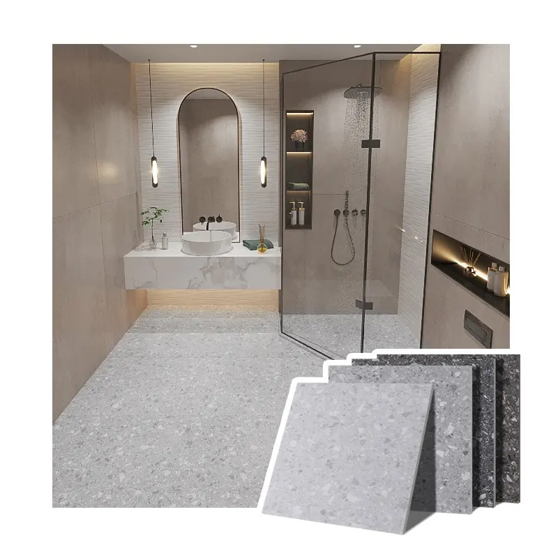 precast matt 600x600 Grey Color wall 24x24 Anti Slip Porcelain Terrazzo Floor Tile